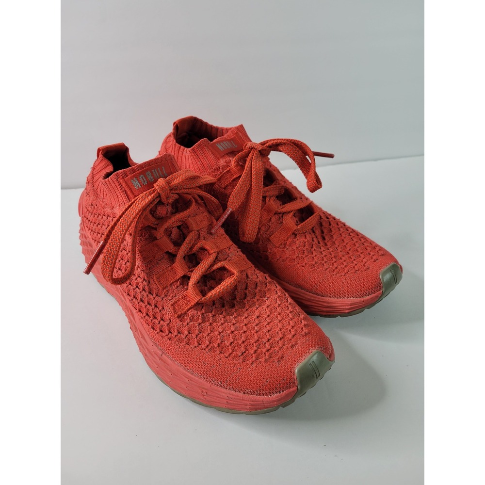 NOBULL Knit Runner Bright Red Training Shoes Womens 9‎ Mens 7.5 Sneakers
